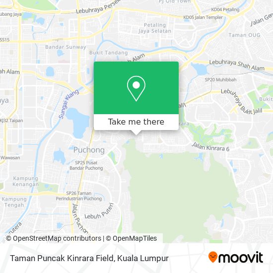 Peta Taman Puncak Kinrara Field