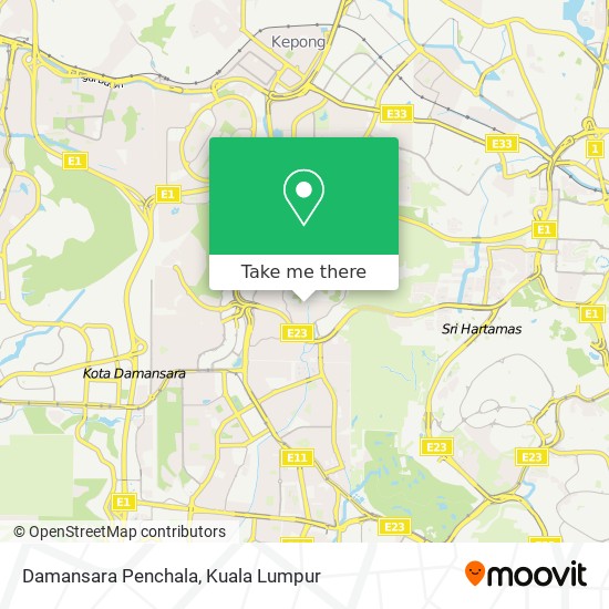 Damansara Penchala map