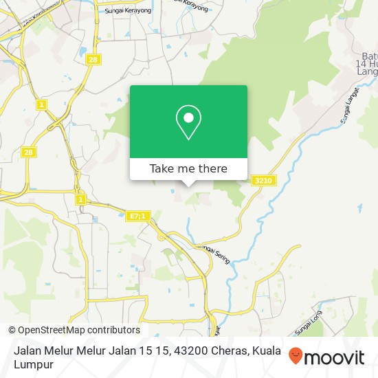 Jalan Melur Melur Jalan 15 15, 43200 Cheras map