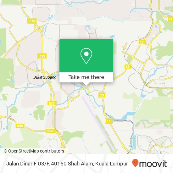 Jalan Dinar F U3 / F, 40150 Shah Alam map