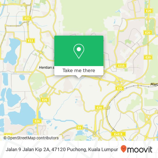 Peta Jalan 9 Jalan Kip 2A, 47120 Puchong