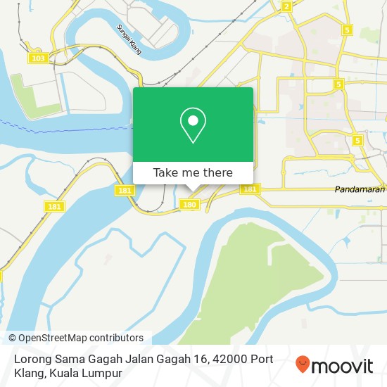 Peta Lorong Sama Gagah Jalan Gagah 16, 42000 Port Klang