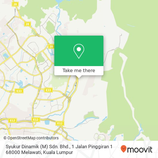 Syukur Dinamik (M) Sdn. Bhd., 1 Jalan Pinggiran 1 68000 Melawati map