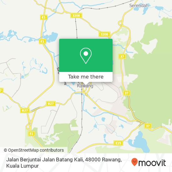 Peta Jalan Berjuntai Jalan Batang Kali, 48000 Rawang