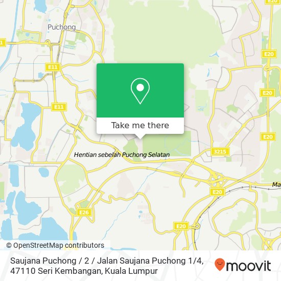 Peta Saujana Puchong / 2 / Jalan Saujana Puchong 1 / 4, 47110 Seri Kembangan