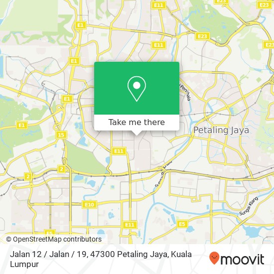 Peta Jalan 12 / Jalan / 19, 47300 Petaling Jaya