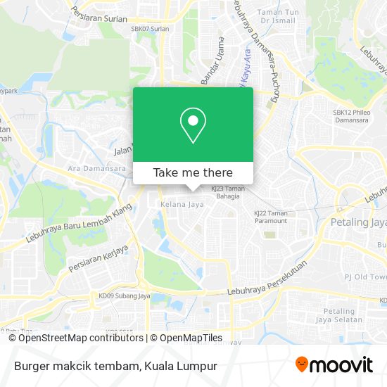 Burger makcik tembam map