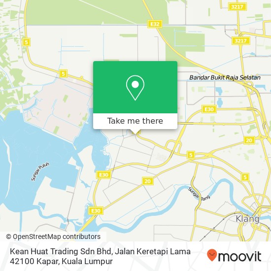 Kean Huat Trading Sdn Bhd, Jalan Keretapi Lama 42100 Kapar map