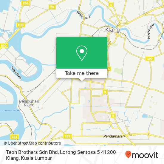 Teoh Brothers Sdn Bhd, Lorong Sentosa 5 41200 Klang map