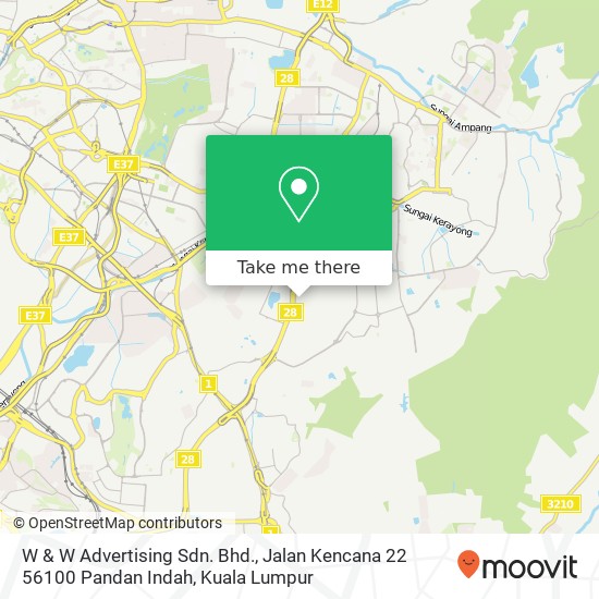 W & W Advertising Sdn. Bhd., Jalan Kencana 22 56100 Pandan Indah map