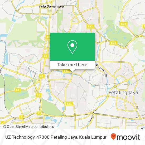 Peta UZ Technology, 47300 Petaling Jaya