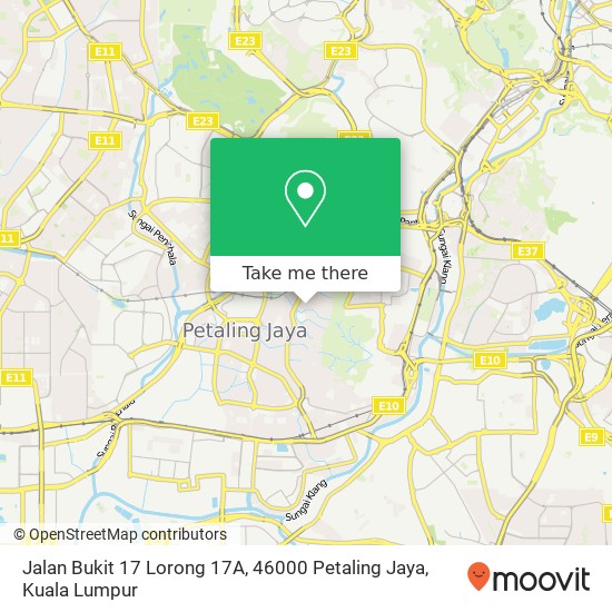 Peta Jalan Bukit 17 Lorong 17A, 46000 Petaling Jaya