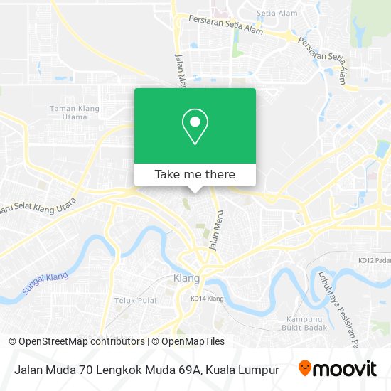 Jalan Muda 70 Lengkok Muda 69A map