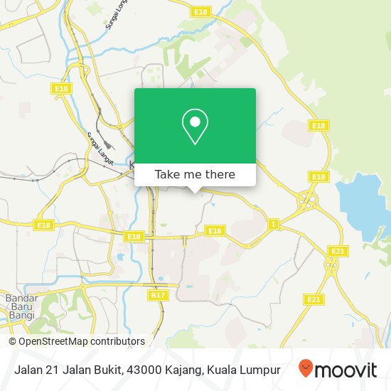 Peta Jalan 21 Jalan Bukit, 43000 Kajang