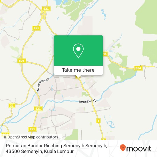 Peta Persiaran Bandar Rinching Semenyih Semenyih, 43500 Semenyih