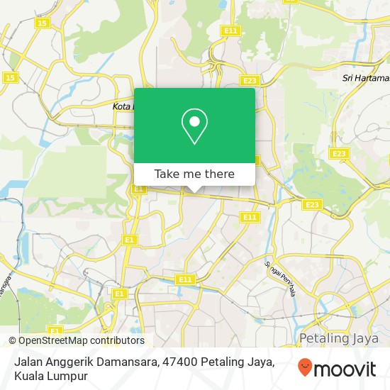 Jalan Anggerik Damansara, 47400 Petaling Jaya map