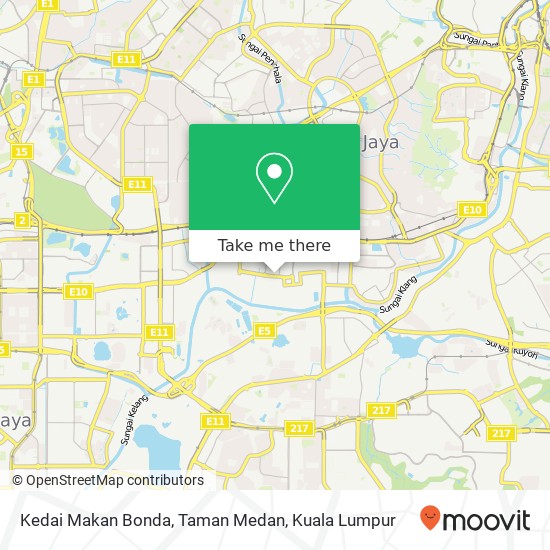 Kedai Makan Bonda, Taman Medan map