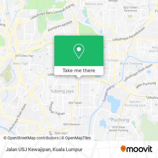 Jalan USJ Kewajipan map