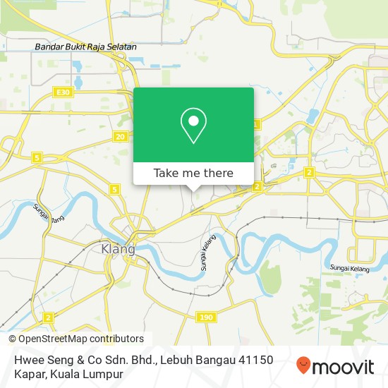 Hwee Seng & Co Sdn. Bhd., Lebuh Bangau 41150 Kapar map
