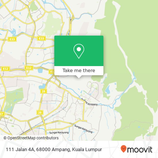 111 Jalan 4A, 68000 Ampang map