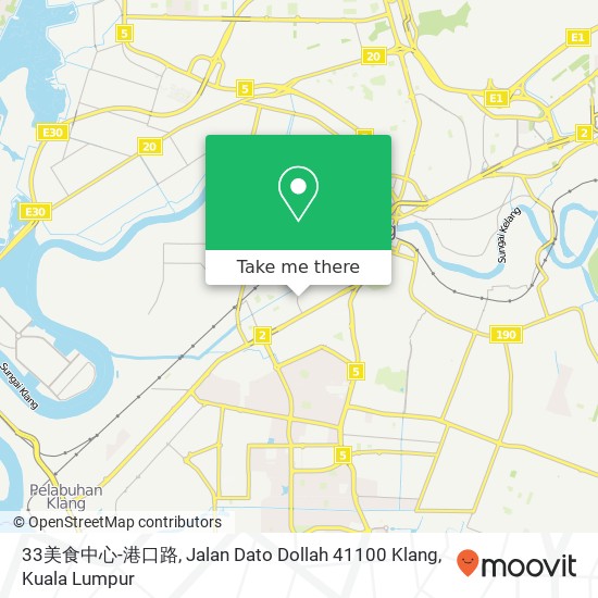 33美食中心-港口路, Jalan Dato Dollah 41100 Klang map