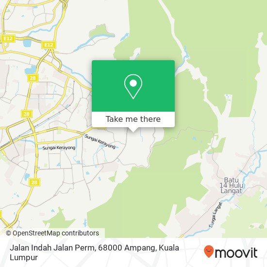 Jalan Indah Jalan Perm, 68000 Ampang map