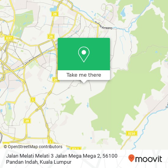 Jalan Melati Melati 3 Jalan Mega Mega 2, 56100 Pandan Indah map