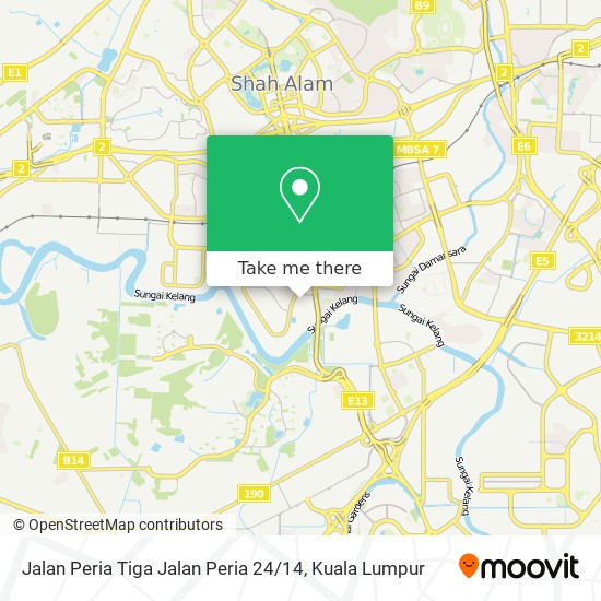 Peta Jalan Peria Tiga Jalan Peria 24 / 14