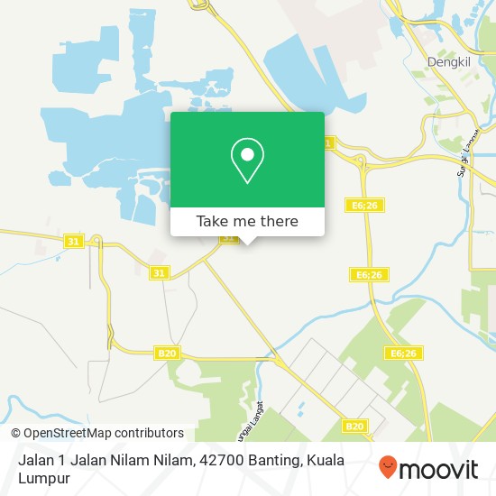 Jalan 1 Jalan Nilam Nilam, 42700 Banting map