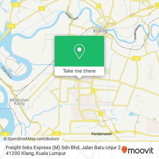 Freight links Express (M) Sdn Bhd, Jalan Batu Unjur 2 41200 Klang map