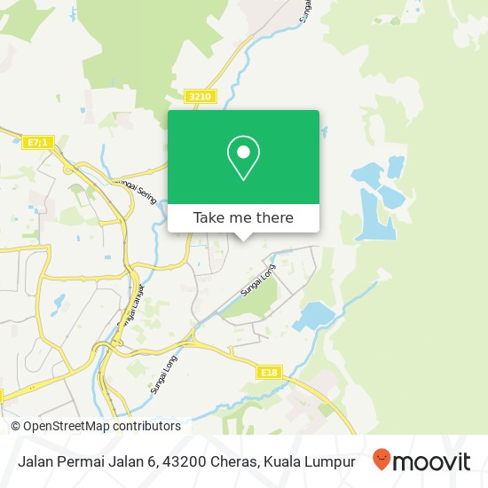 Peta Jalan Permai Jalan 6, 43200 Cheras