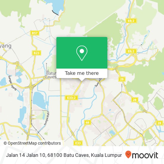 Peta Jalan 14 Jalan 10, 68100 Batu Caves