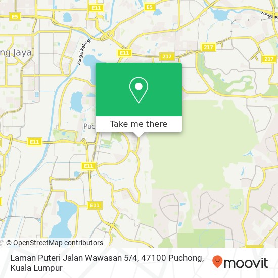 Peta Laman Puteri Jalan Wawasan 5 / 4, 47100 Puchong