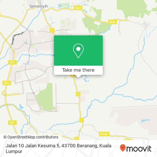 Jalan 10 Jalan Kesuma 5, 43700 Beranang map