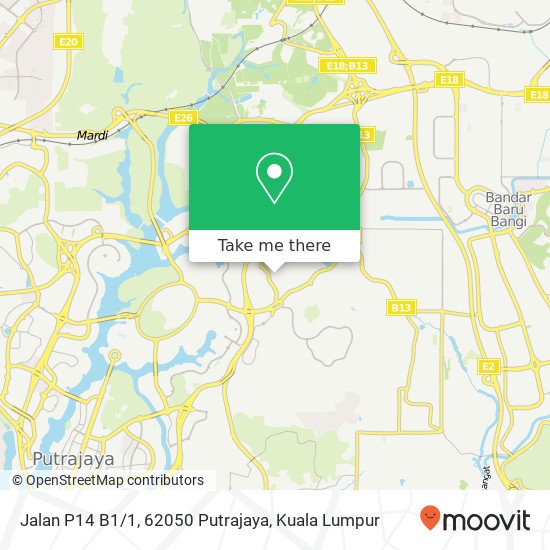 Jalan P14 B1 / 1, 62050 Putrajaya map