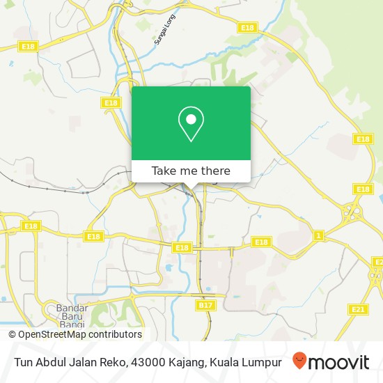 Peta Tun Abdul Jalan Reko, 43000 Kajang
