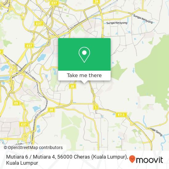 Peta Mutiara 6 / Mutiara 4, 56000 Cheras (Kuala Lumpur)