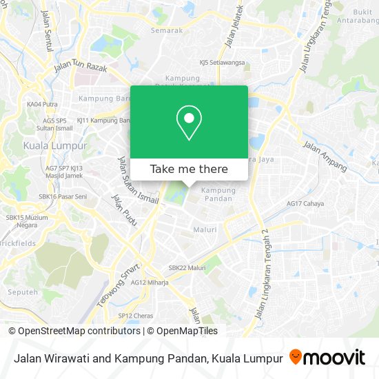 Peta Jalan Wirawati and Kampung Pandan