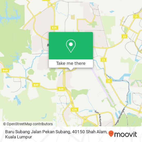 Baru Subang Jalan Pekan Subang, 40150 Shah Alam map