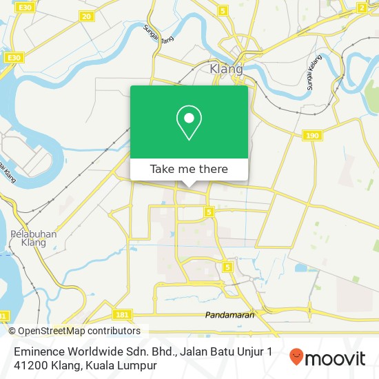 Eminence Worldwide Sdn. Bhd., Jalan Batu Unjur 1 41200 Klang map