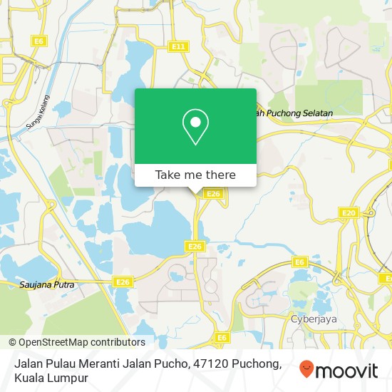 Peta Jalan Pulau Meranti Jalan Pucho, 47120 Puchong