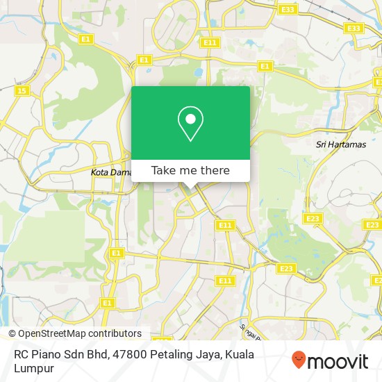 Peta RC Piano Sdn Bhd, 47800 Petaling Jaya