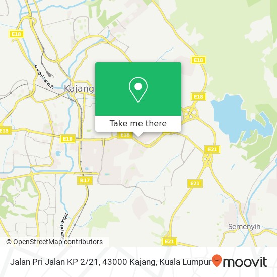 Peta Jalan Pri Jalan KP 2 / 21, 43000 Kajang