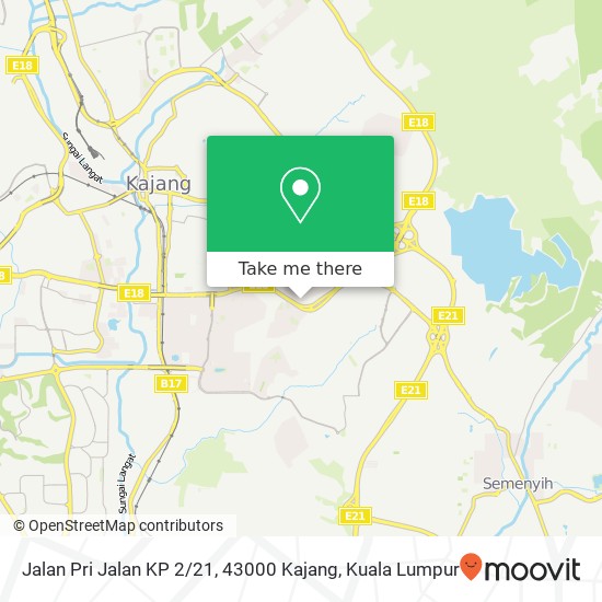 Peta Jalan Pri Jalan KP 2 / 21, 43000 Kajang