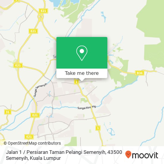 Jalan 1 / Persiaran Taman Pelangi Semenyih, 43500 Semenyih map