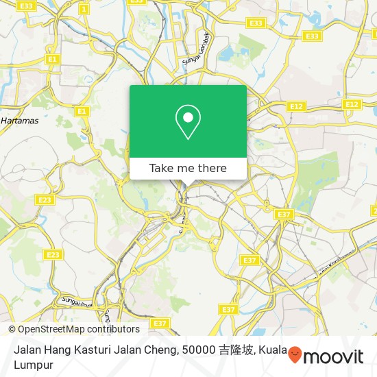 Peta Jalan Hang Kasturi Jalan Cheng, 50000 吉隆坡