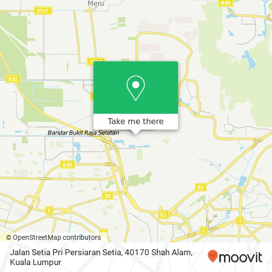 Jalan Setia Pri Persiaran Setia, 40170 Shah Alam map