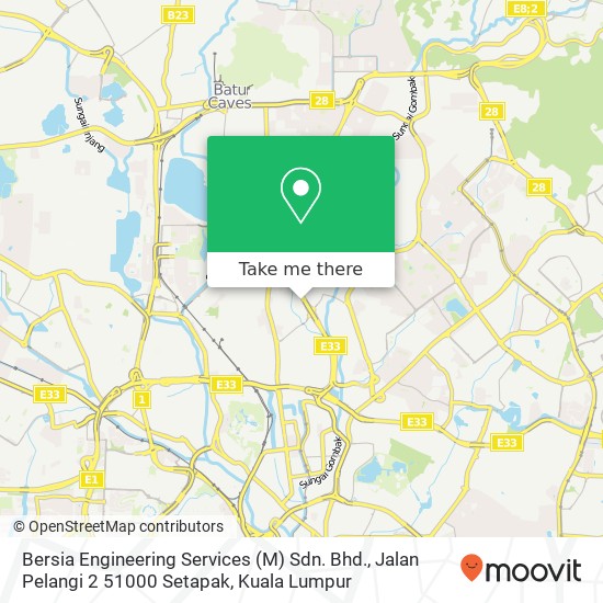 Bersia Engineering Services (M) Sdn. Bhd., Jalan Pelangi 2 51000 Setapak map