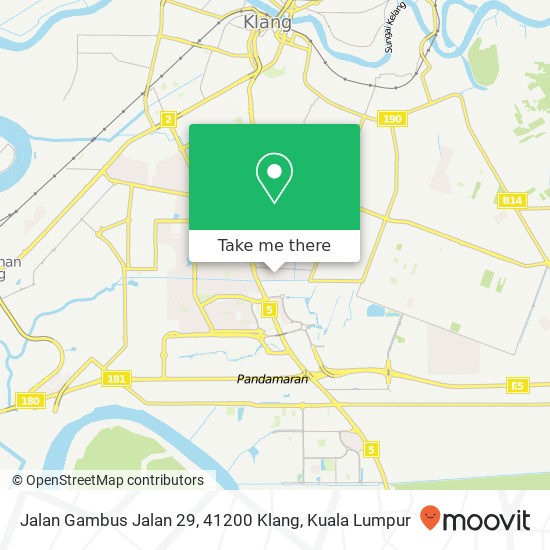 Peta Jalan Gambus Jalan 29, 41200 Klang