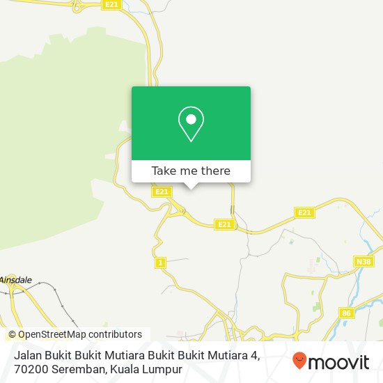 Peta Jalan Bukit Bukit Mutiara Bukit Bukit Mutiara 4, 70200 Seremban